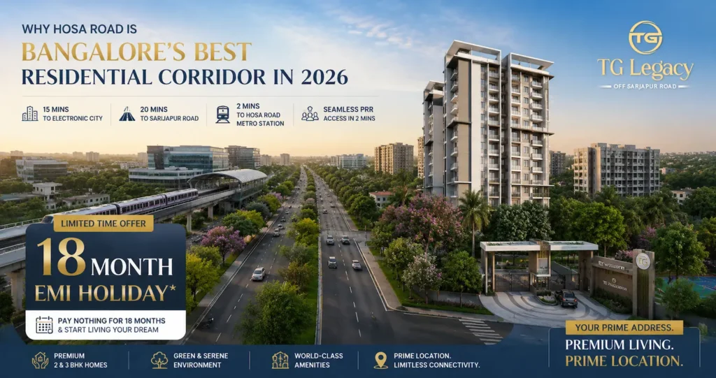 TG Legacy 2 BHK 3 BHK apartments off Hosa Road Sarjapur Road Bangalore by TG Developers