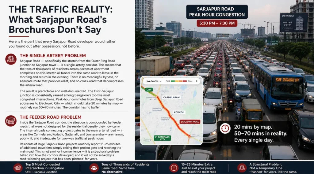 Sarjapur Road Bangalore traffic congestion peak hour 2026